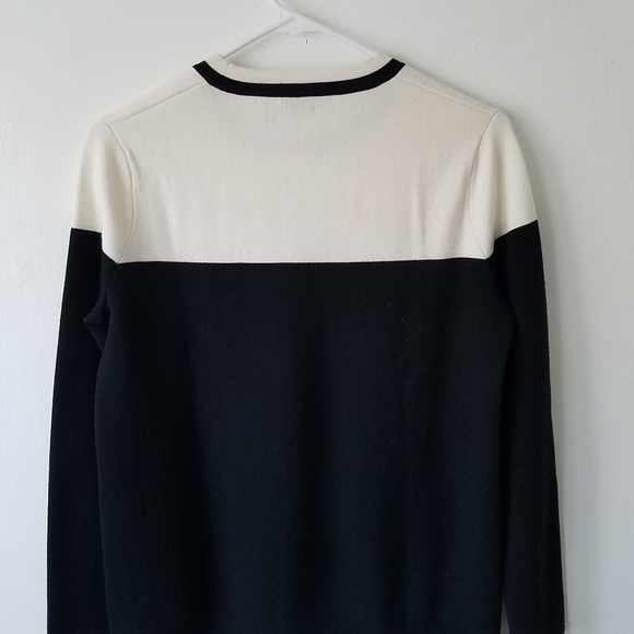 VINE 𝅺Wool Blend Color Block Crew-Neck Long Sleeve Pull-over Sweater Size XXS - Picture 6 of 13